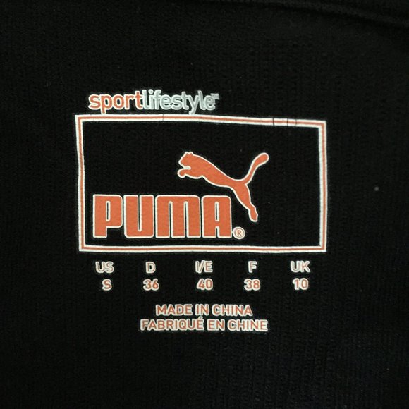 Puma Black Zip Front Workout Running Jacket Size Small - Picture 6 of 6